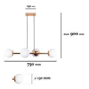Люстра 7529909-4 GOLD+WH