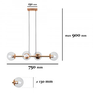 Люстра 7529909-4 GOLD+CL