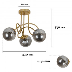 Люстра 7529903-3 BRZ+BK