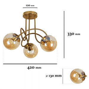 Люстра 7529903-3 BRZ+BR