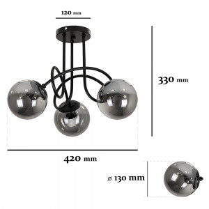 Люстра 7529903-3 BK+BK