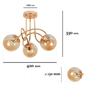 Люстра 7529903-3 GOLD+BR