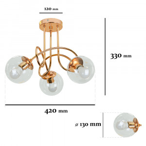 Люстра 7529903-3 GOLD+CL