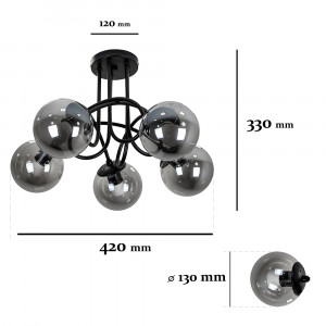 Люстра 7529910-5 BK+BK