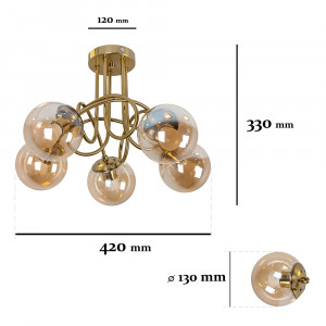 Люстра 7529910-5 BRZ+BR