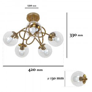 Люстра 7529910-5 BRZ+CL