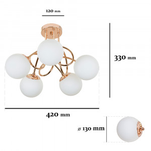 Люстра 7529910-5 GOLD+WH