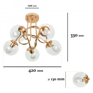Люстра 7529910-5 GOLD+CL