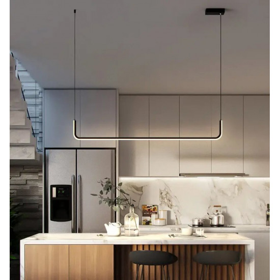 Люстра підвісна світлодіодна акрилова VALESO 2023199-1 BK+WT  фото № 3