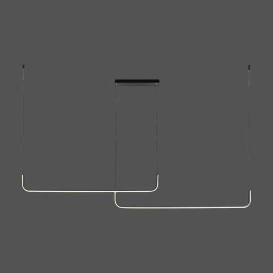 Люстра підвісна світлодіодна акрилова VALESO 2023199 BK+WT  фото № 2