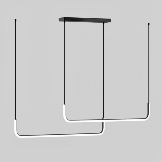 Люстра підвісна світлодіодна акрилова VALESO 2023199 BK+WT  фото № 3