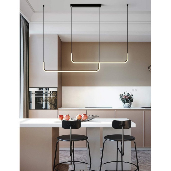 Люстра підвісна світлодіодна акрилова VALESO 2023199 BK+WT  фото № 4