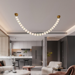 Люстра підвісна велика сучасна перлина VALESO G3873-25 Copper 64W