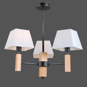 Люстра класична для вітальні VALESO V15-3 чорна Люстра класична для вітальні VALESO V15-3 чорна