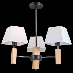 Люстра класична для вітальні VALESO V15-3 чорна Люстра класична для вітальні VALESO V15-3 чорна