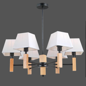 Люстра класична для вітальні VALESO V15-6 чорна Люстра класична для вітальні VALESO V15-6 чорна