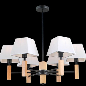 Люстра класична для вітальні VALESO V15-6 чорна Люстра класична для вітальні VALESO V15-6 чорна