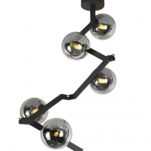 Люстра стельова регульована VALESO BX84020-5 BK чорна