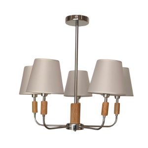 Люстра класична для вітальні VALESO V16-5 CH хромова Люстра класична для вітальні VALESO V16-5 CH хромова