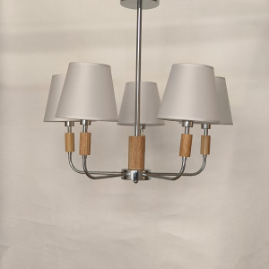Люстра класична для вітальні VALESO V16-5 CH хромова Люстра класична для вітальні VALESO V16-5 CH хромова