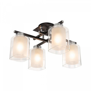 Люстра у вітальню стельова VALESO V22-4 BK+CH