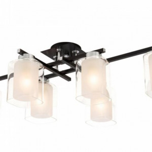 Люстра у вітальню стельова VALESO V22-6 BK+CH