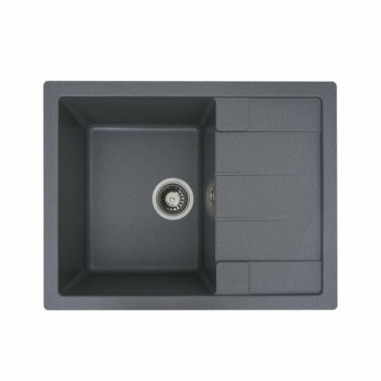 Гранітна мийка для кухні Platinum 6550 INTENSO матова Сірий мусон фото № 1