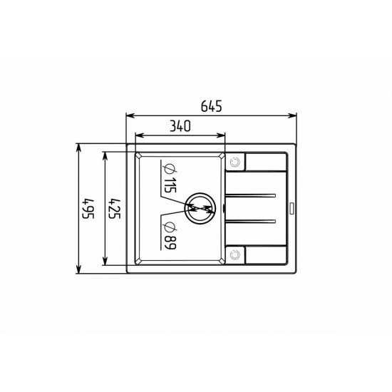 Гранітна мийка для кухні Platinum 6550 INTENSO матова Сірий мусон  фото № 6