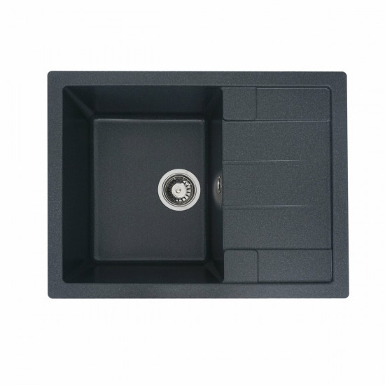 Гранітна мийка для кухні Platinum 6550 INTENSO матова Антрацит фото № 1