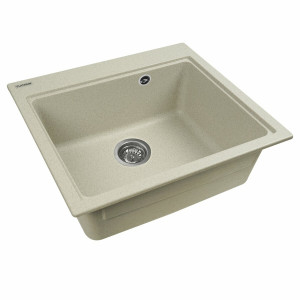 Гранітна мийка для кухні Platinum 5852 VESTA матова Топаз