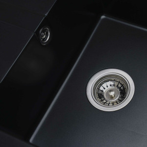 Гранітна мийка для кухні Platinum 5851 ARIA матова Чорна