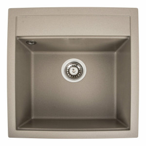 Гранітна мийка для кухні Platinum 5149 FIESTA матовий Титан