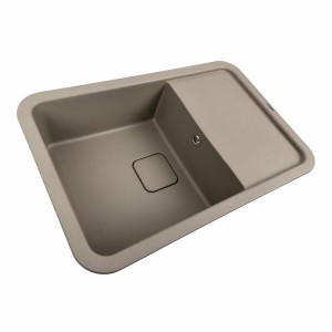 Гранітна мийка для кухні Platinum 7850 CUBE матовий Титан