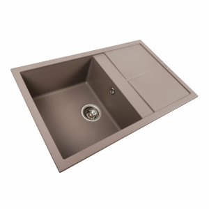 Гранітна мийка для кухні Platinum 7950 Selena матова Дюна