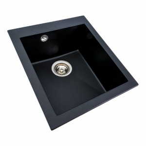 Гранітна мийка для кухні Platinum 4150 SOKIL матова (чорна)