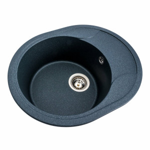 Гранітна мийка для кухні Platinum 5847 ONYX матова (антрацит)