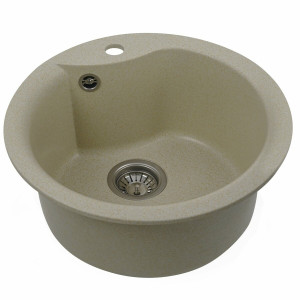 Гранітна мийка для кухні Platinum 480 TURAS матова Пісок