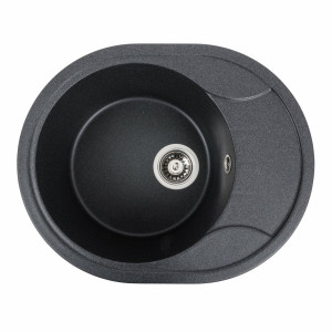 Гранітна мийка для кухні Platinum 5847 ONYX матовий Карбон