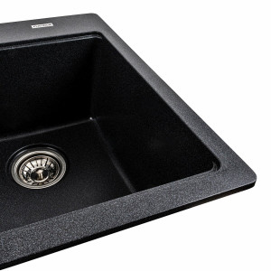 Гранітна мийка для кухні Platinum 7850 HARMONY матовий Карбон