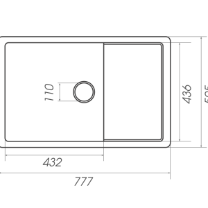 Гранітна мийка для кухні Platinum 7850 CUBE матова Мікс