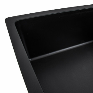 Гранітна мийка для кухні Platinum 7850 ROMA матова (чорна)