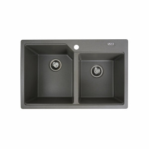 Гранітна мийка для кухні Platinum 7850 HARMONY матова Сірий мусон