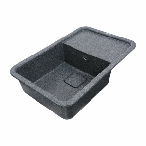 Гранітна мийка для кухні Platinum 7850 CUBE матова Графіт