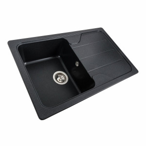Гранітна мийка для кухні Platinum 7850 VERONA матовий Карбон