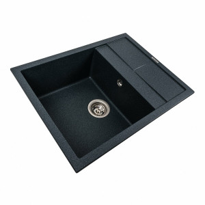 Гранітна мийка для кухні Platinum 6550 LOTOS матовий Антрацит