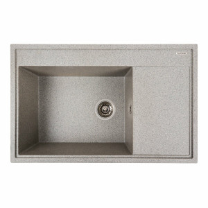 Гранітна мийка для кухні Platinum 7950 AZURIT матовий Сірий