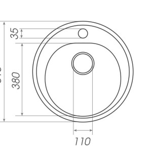 Гранітна мийка для кухні Platinum 510 LUNA матова Сірий металік