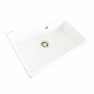 Гранітна мийка для кухні Platinum 7850 Bogema матова (білосніжна)