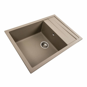 Кухонна мийка гранітна матова 7050 CASCADA Platinum Титан
