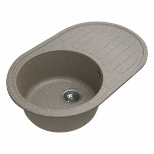 Гранітна мийка для кухні Platinum 7750 LIRA матова Карамель